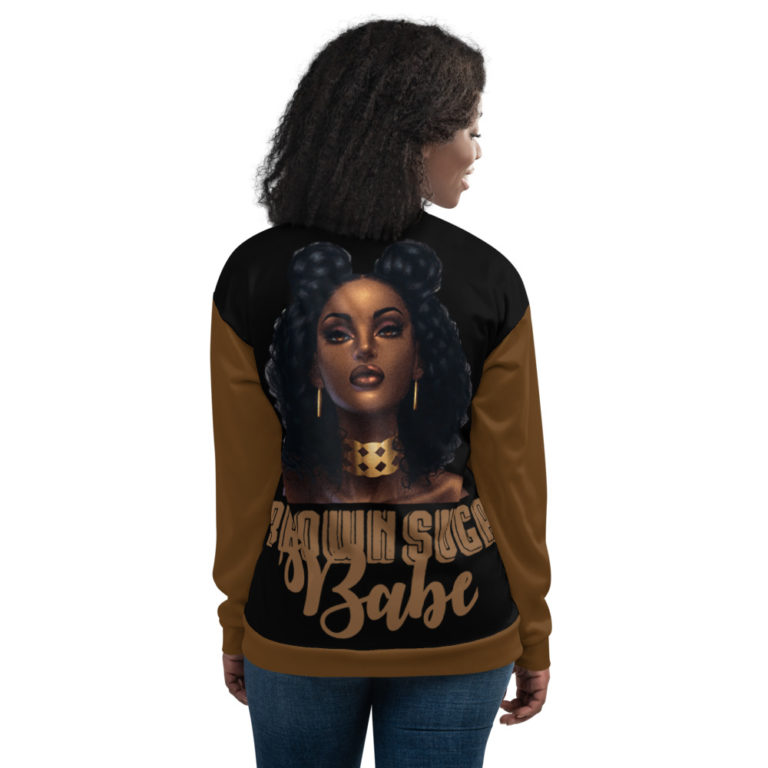 Brown Suga Babe Bomber Jacket Brwn Trm Divine W